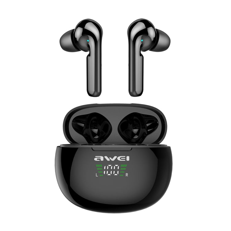 Awei T15P Bluetooth V5.0 TWS Ture Auricolare sportivo wireless con display a LED con custodia di ricarica, T15P Awei T15P Bluetooth V5.0 TWS Ture Auricolare sportivo wireless con display a LED con custodia di ricarica, T15P